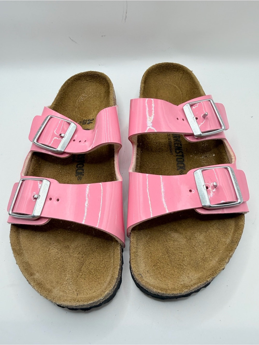 Birkenstock Kids Glossy Pink Double-Strap Sandals